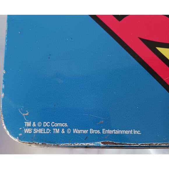 Superman Action Doll and Vintage Superman Logo Tin Lunch Box - Picture 14 of 16